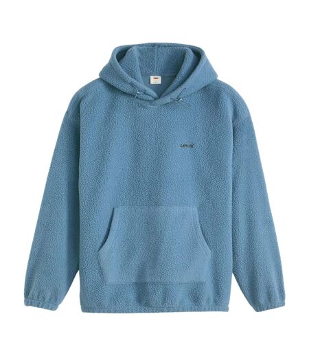 Mens Hooded Long-sleeved Sweatshirt Blue Levis