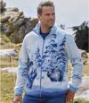 Men's Full Zip Fleece Jacket - Ice Blue Atlas For Men