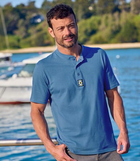 Lot de 3 Tee-shirts Col Boutonné Cotons 