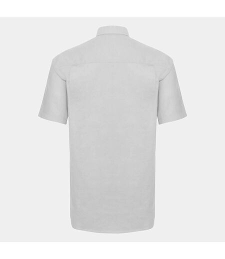 Russell Collection Mens Short Sleeve Easy Care Oxford Shirt (White) - UTBC1025