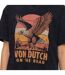 T-shirt femme col rond regular acid wash print devant et dos Eagle Vondutch-2