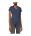T-shirt Col V Femme Bleu Marine Stedman-1