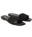 Womens/ladies Sparkling Strappy Flat Sandals Black Generic-1