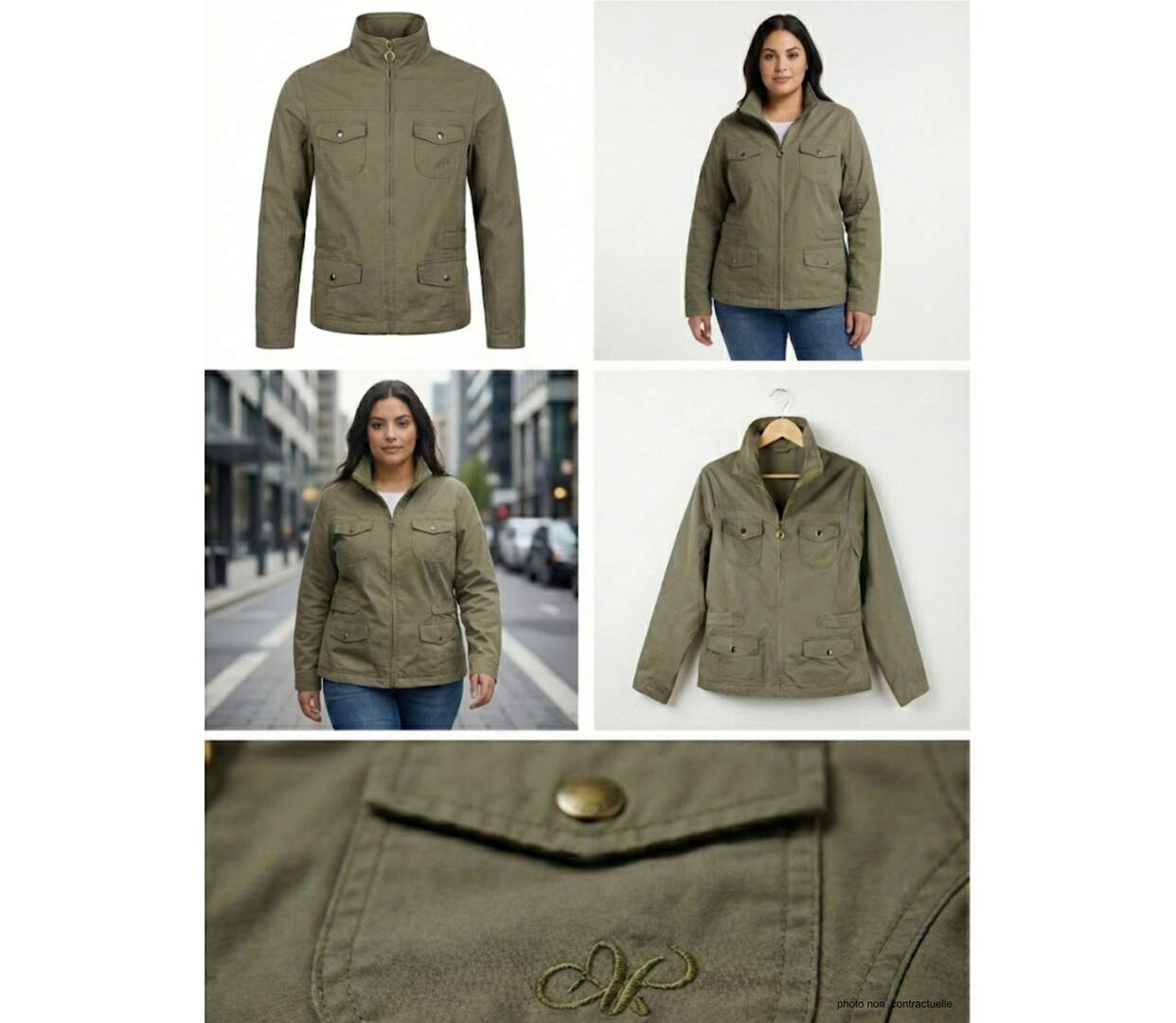 Veste Saharienne Femme Grande Taille Modèle AXMANGA1-3