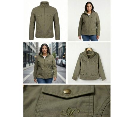 Veste Saharienne Femme Grande Taille Modèle AXMANGA1