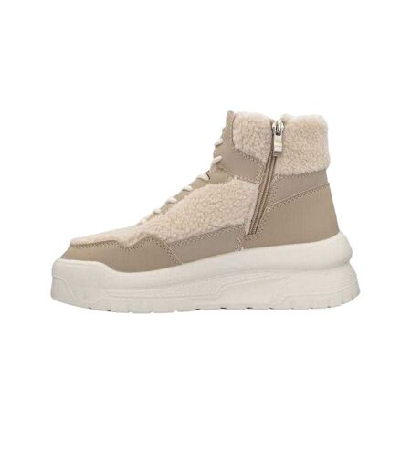 Baskets Motif/style Logo Femme Beige Lee Cooper