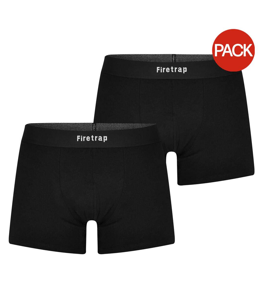 Pack Of 2  Mens Logo Boxer Shorts  Black Firetrap-1