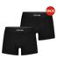 Pack Of 2  Mens Logo Boxer Shorts  Black Firetrap-1