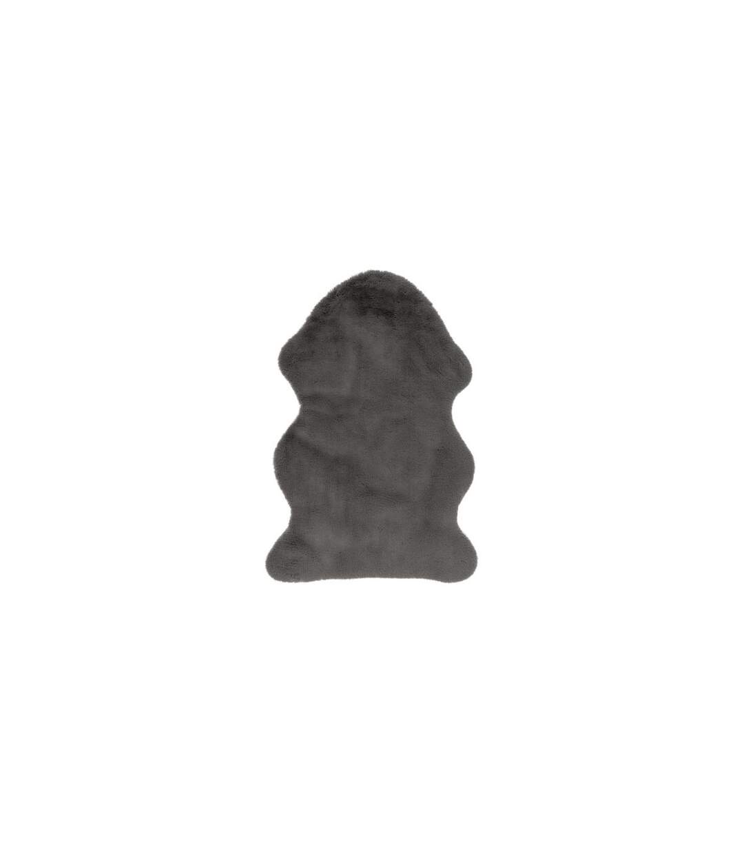 Tapis Imitation Fourrure Kunda 60x90cm Gris-1