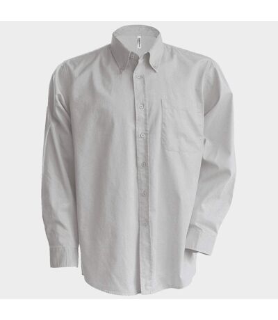 Kariban Mens Long Sleeve Easy Care Oxford Shirt (White)