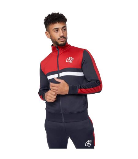 Mens kamari tracksuit navy/red Crosshatch