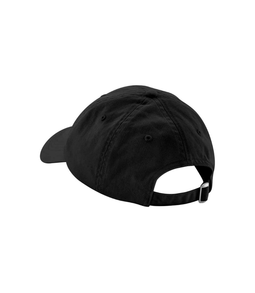 Organic cotton panelled baseball cap black Beechfield-2