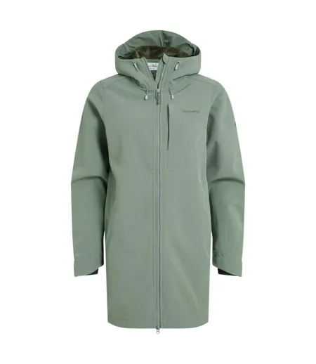 Veste Longue Unie À Capuche Hopegill Femme Vert De Gris Craghoppers