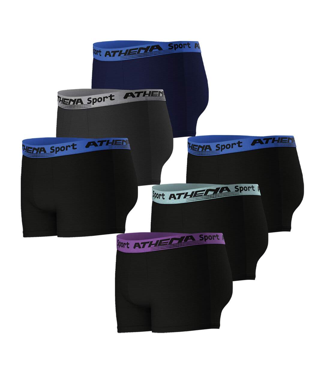 Lot de 6 boxers homme Daily Sport Air Athena-1