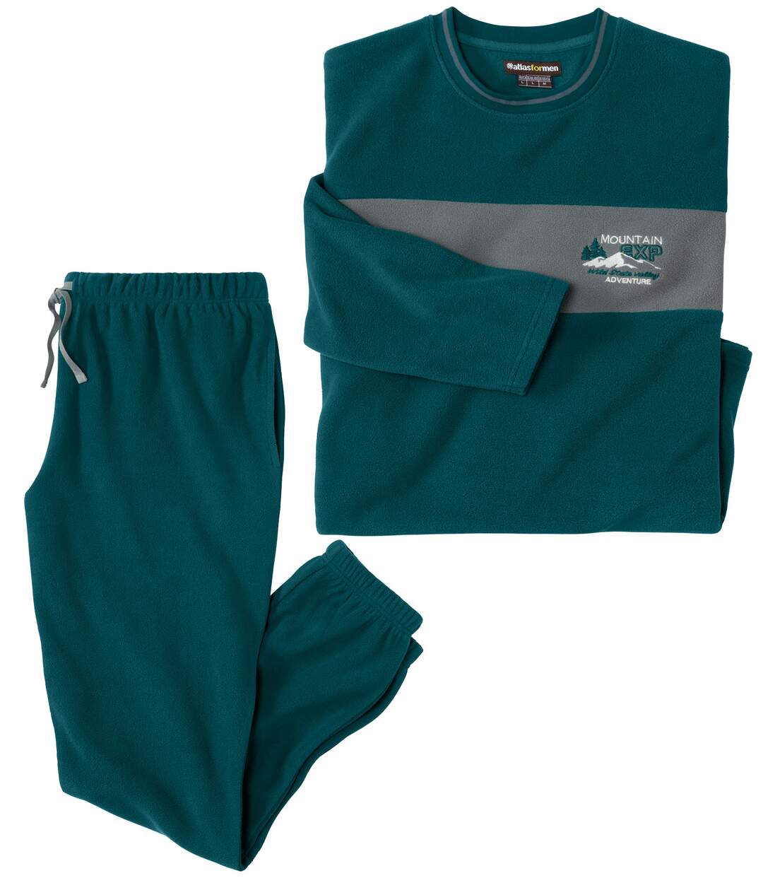 Pyjama détente en micropolaire homme - vert-1