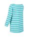 T-shirt polexia femme turquoise vif / blanc Regatta-3