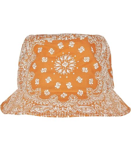 Flexfit Unisex Adult Bandana Printed Bucket Hat (Orange) - UTRW8067