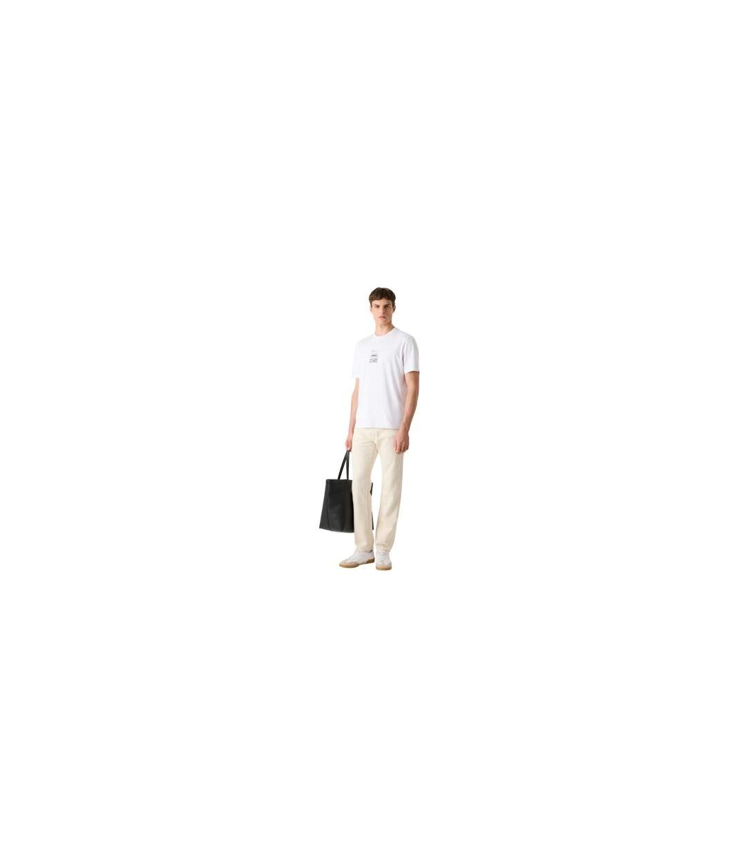 T-shirt Motif/style Impression De Photo Homme Blanc Boss-1