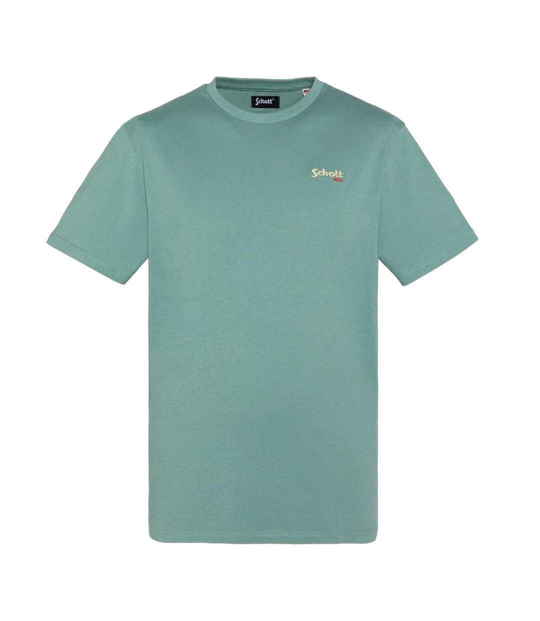 T-shirt vert homme schott embe-1