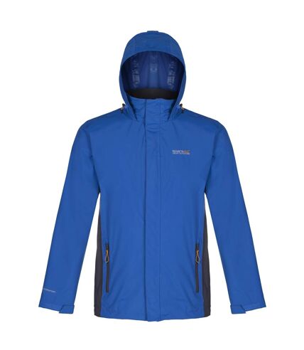 Regatta Great Outdoors Mens Outdoor Classic Matt Hooded Waterproof Jacket (Oxford Blue/Iron)
