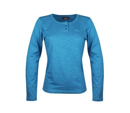 Tee-shirt MAYFLOWER CHINA4B à manches longues : le chic du coton flammé avec poche poitrine