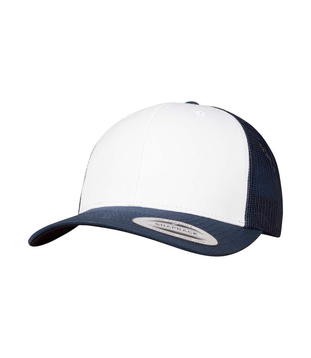 Casquette trucker retro adulte bleu marine / blanc Flexfit-1