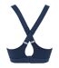 Womens/ladies medium impact core bra navy Tombo