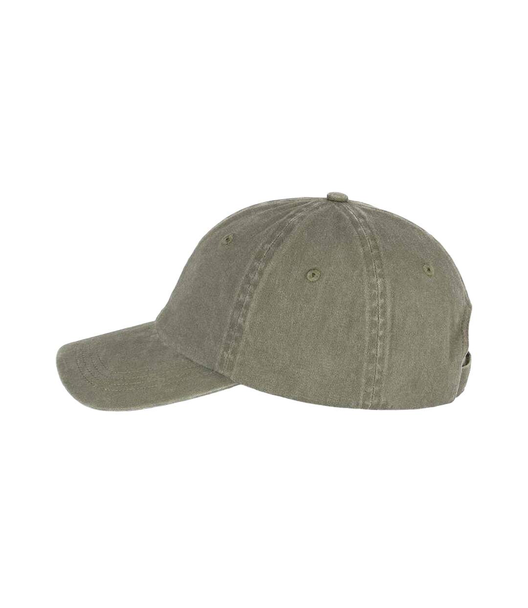 Unisex Adult Faded Washed Baseball Cap Khaki Native Spirit-3