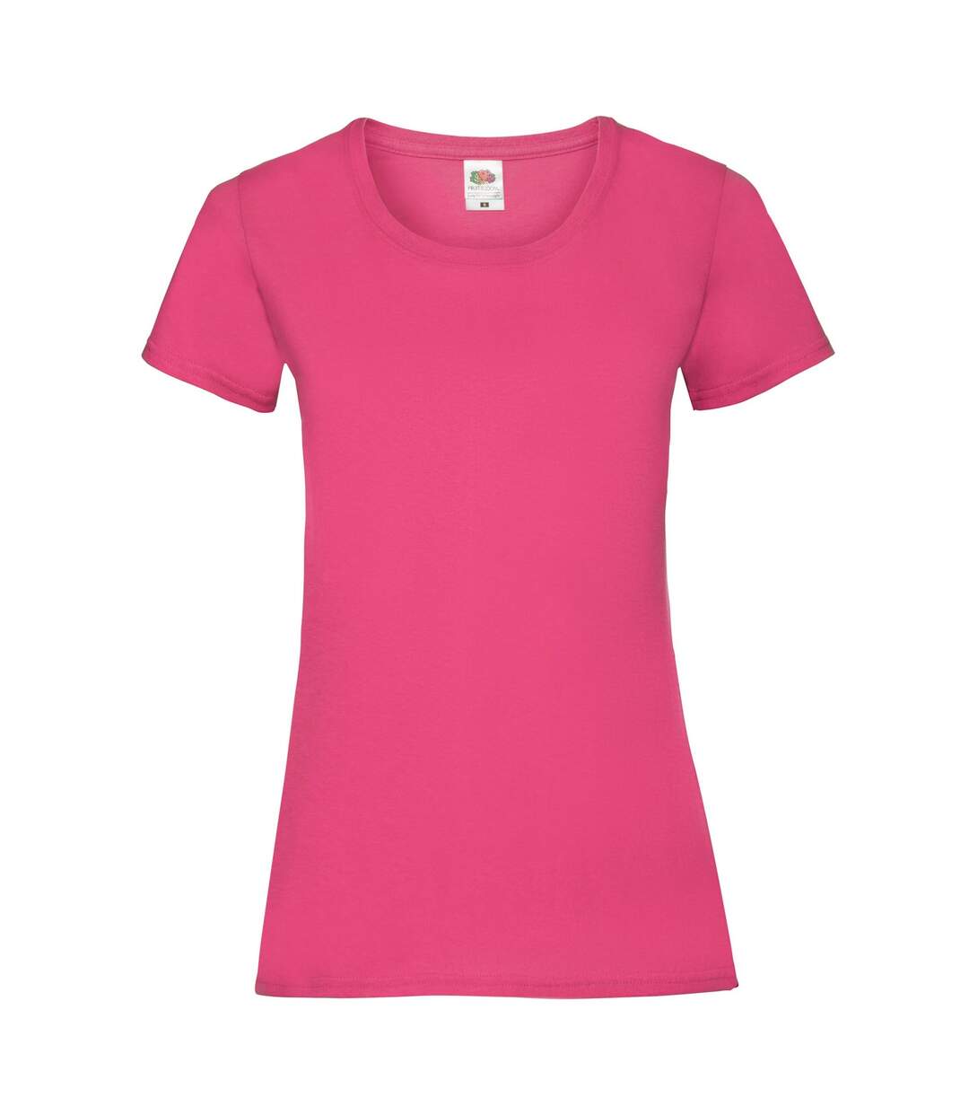 Womens/ladies Valueweight T-shirt Fuchsia Fruit Of The Loom-1