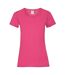 Womens/ladies Valueweight T-shirt Fuchsia Fruit Of The Loom-1