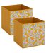 Lot de 2 boites de rangement FOLIA - L. 31 x l.31 x H. 31 cm - Jaune-1