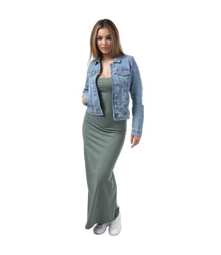 Womens/ladies Wonder Denim Jacket Light Blue Only