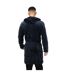 Mens Plain Polyester Dressing Gown Navy Farah-3