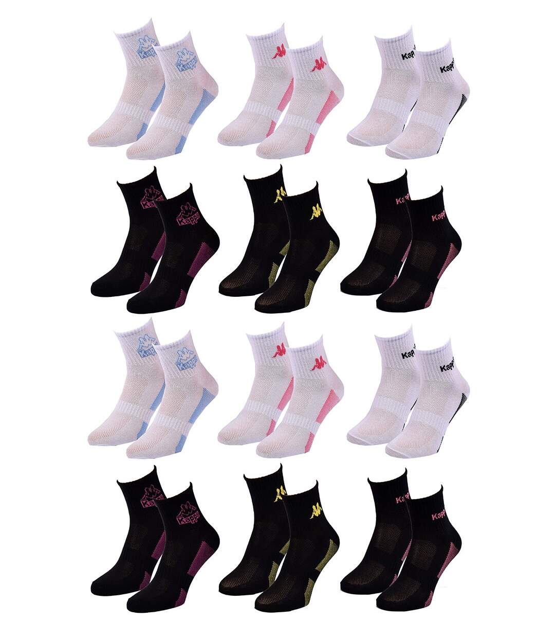 Chaussettes Femme QUARTER KAPPA Pack de 12 Paires 7509-2