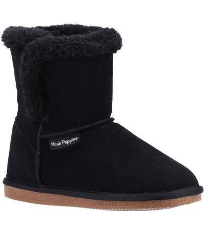 Hush puppies womens/ladies ashleigh suede slipper boots black Skechers