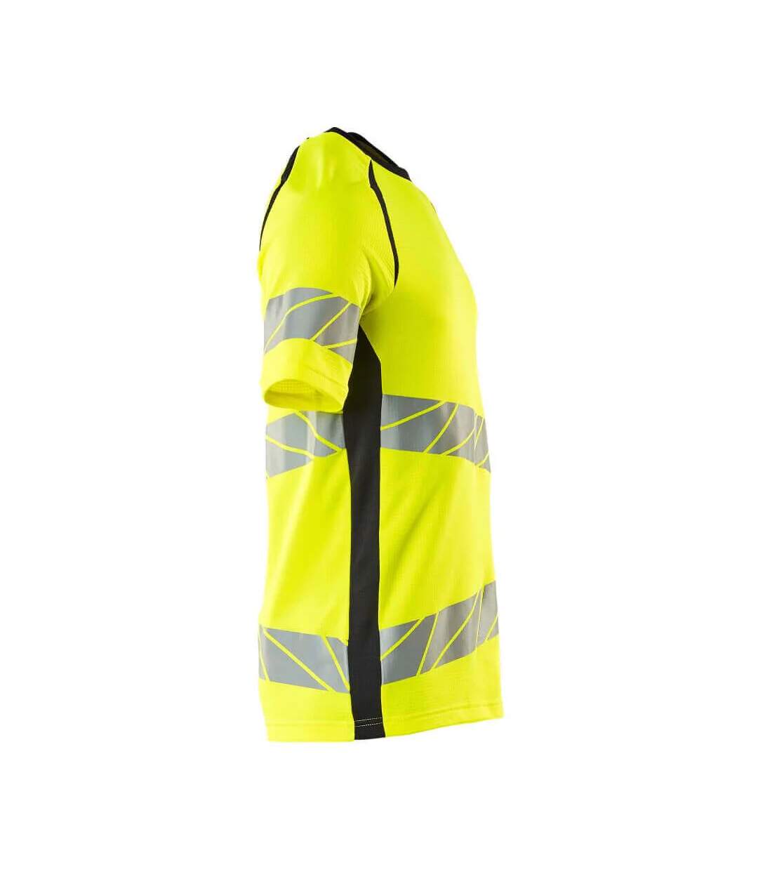 T-shirt Accelerate Safe Homme Jaune Fluo Bleu Marine Foncé Mascot-4
