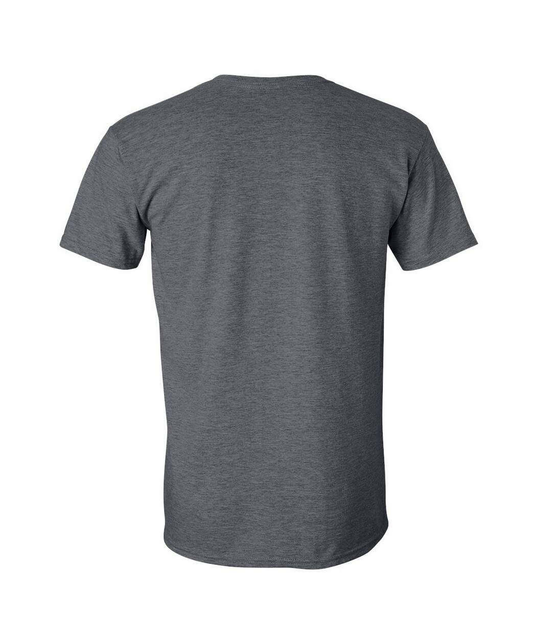 T-shirt Manches Courtes Homme Gris Foncé Chiné Gildan-2