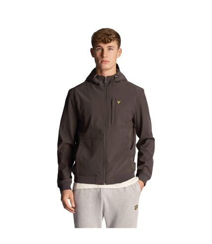 Mens soft shell jacket gunmetal Lyle & Scott