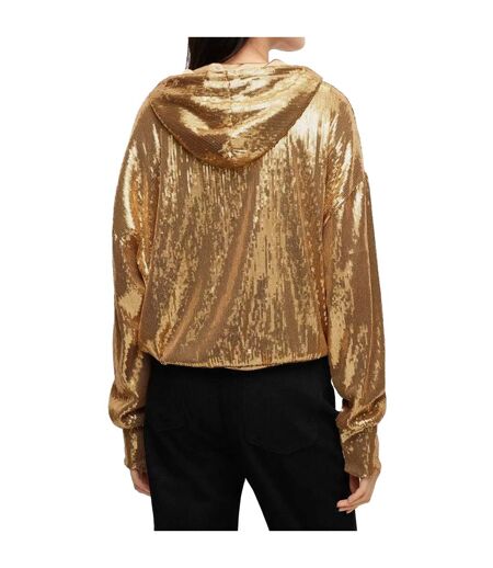 Sweat À Capuche Esoca Femme Jaune Or Boss