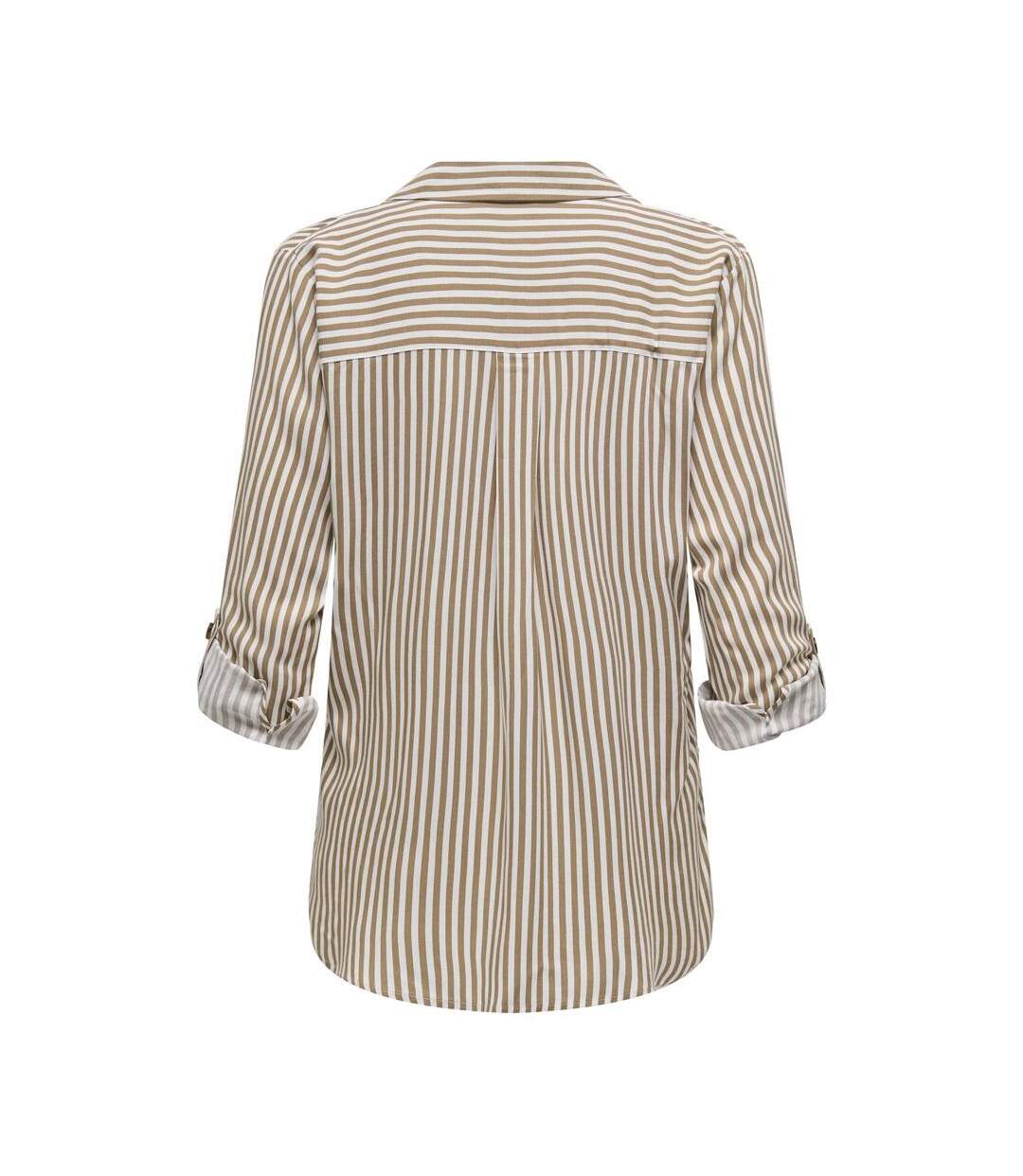 Chemise blanc/camel femme jdy laurel-2