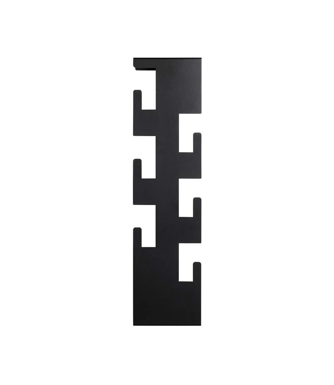 Patère Murale Design 6 Crochets 60cm Noir-3