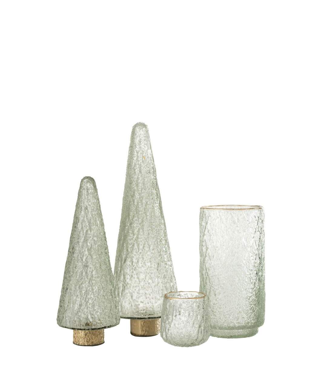 Sapin de Noël Déco en Verre Ema 39cm Transparent-3