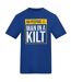 T-shirt No Peeping A Man In A Kilt Homme Bleu AWD-1