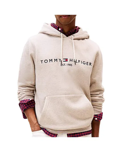 Sweat à capuche beige homme tommy hilfiger logo hoodies