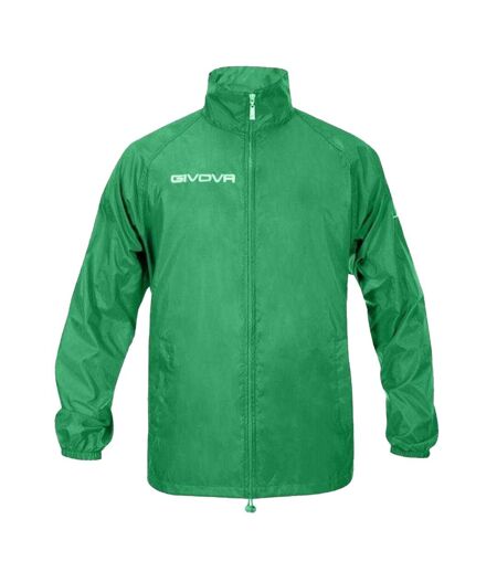 Mens Rain Basico Waterproof Jacket Green Givova