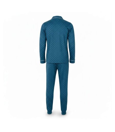 OZABI Ensemble Pyjama Homme Doublé Polaire Boutonné Petits Pois