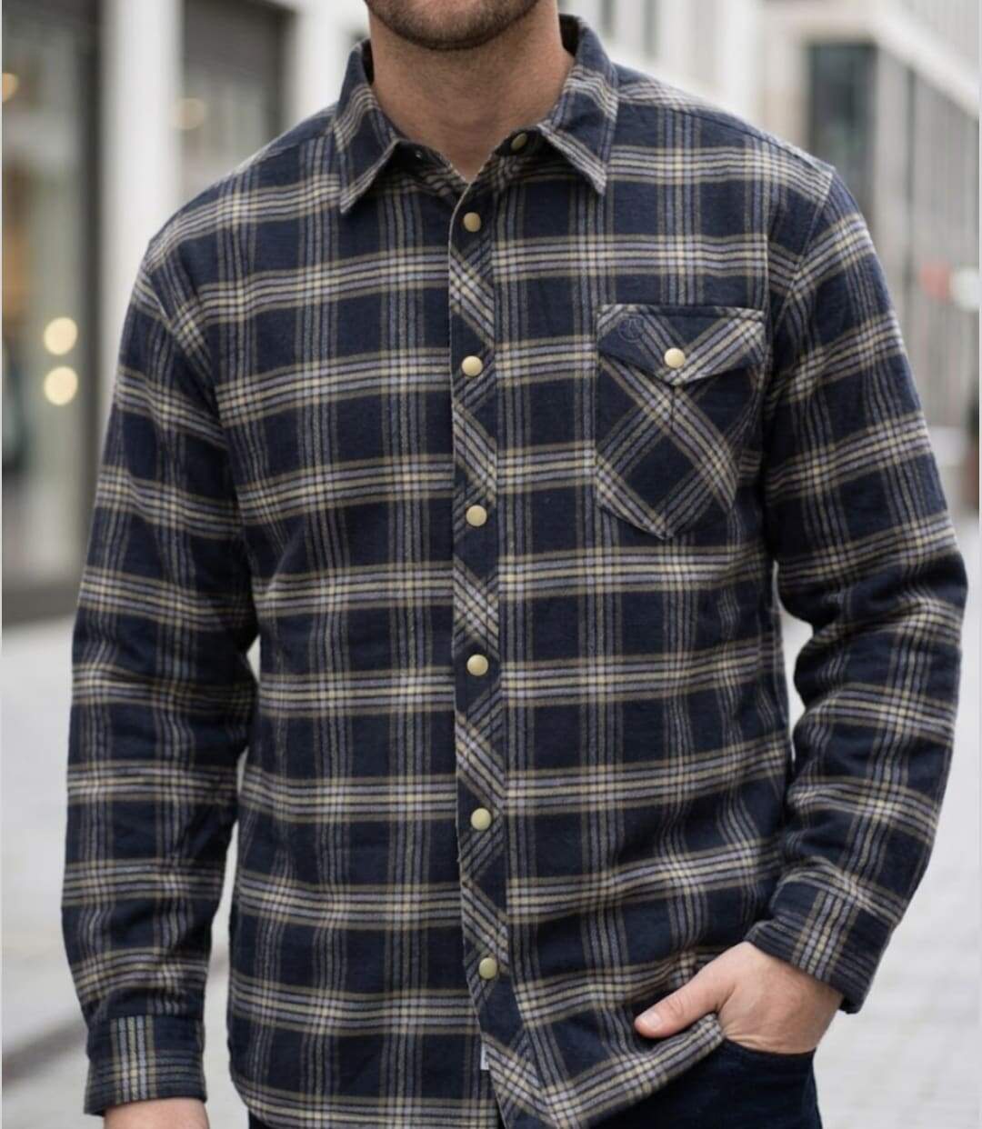 CHALLENGER BRUNO5 — Surchemise flanelle marron : le style décontracté et bien chaud-1