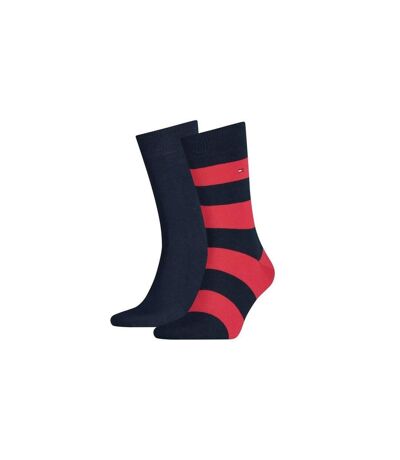 TOMMY HILFIGER Lot de 2 paires de Chaussettes Homme Coton RUGBY Original