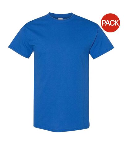 Pack Of 5  Mens Heavy Cotton Short Sleeve T-shirt  Royal Gildan