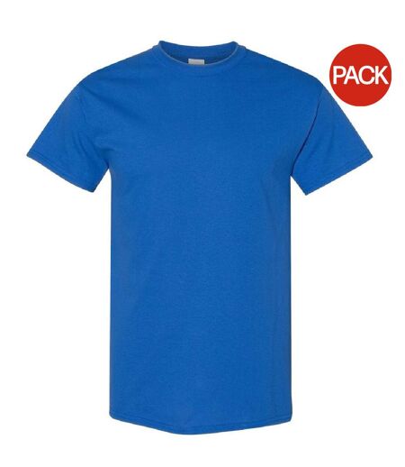 Pack Of 5  Mens Heavy Cotton Short Sleeve T-shirt  Royal Gildan